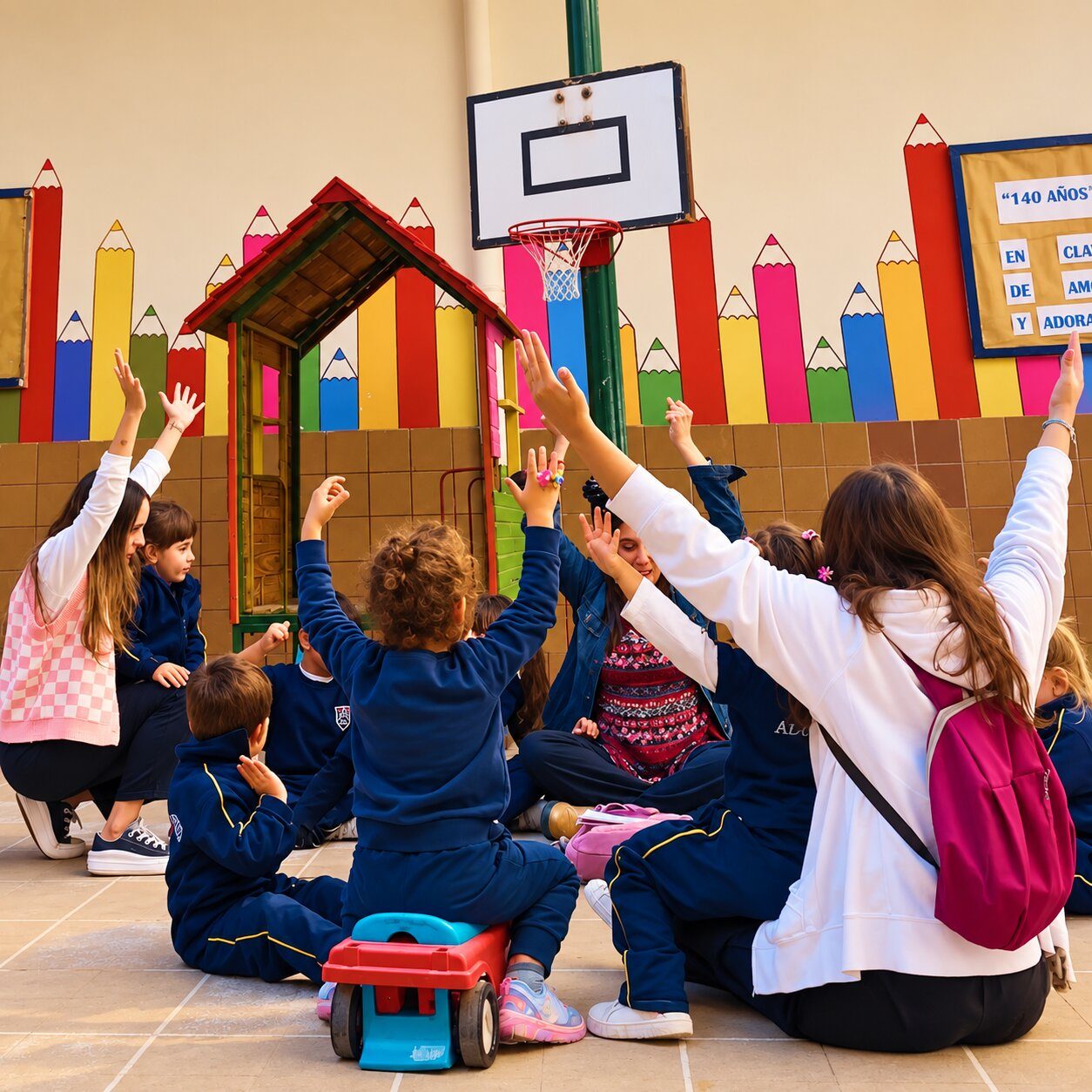 Clase de yoga para niños