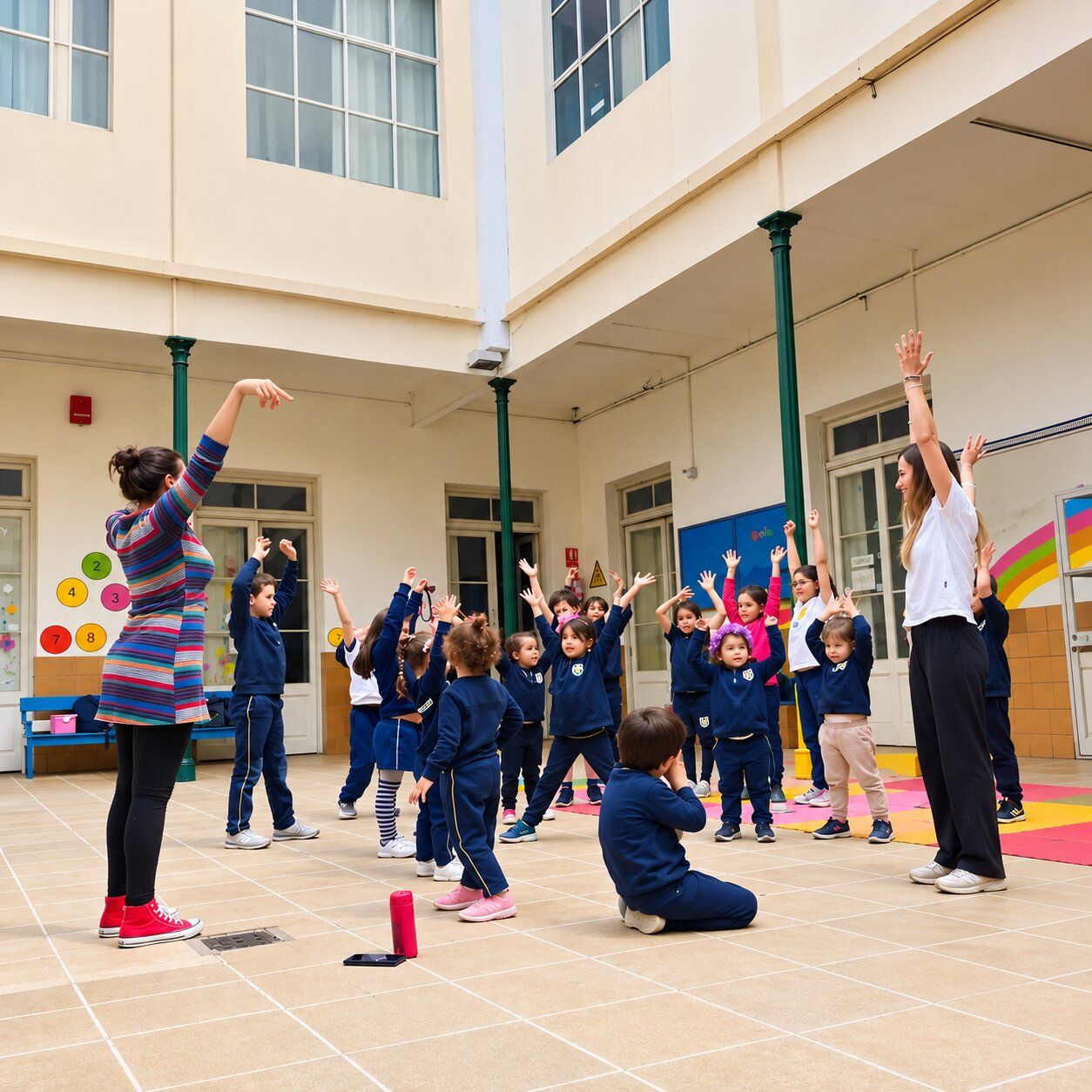 Clase de yoga para niños